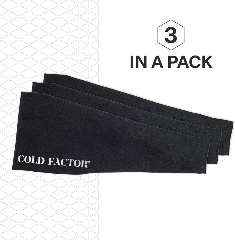 COLD FACTOR Cooling Headband for Women and Men – UPF 50+ Advanced Evaporative Comfort, Instant Cooling Sweatband for Outdoor Sports, Fitness, Yoga, Hiking, Running, and Workout – 3 Pack - Image 2